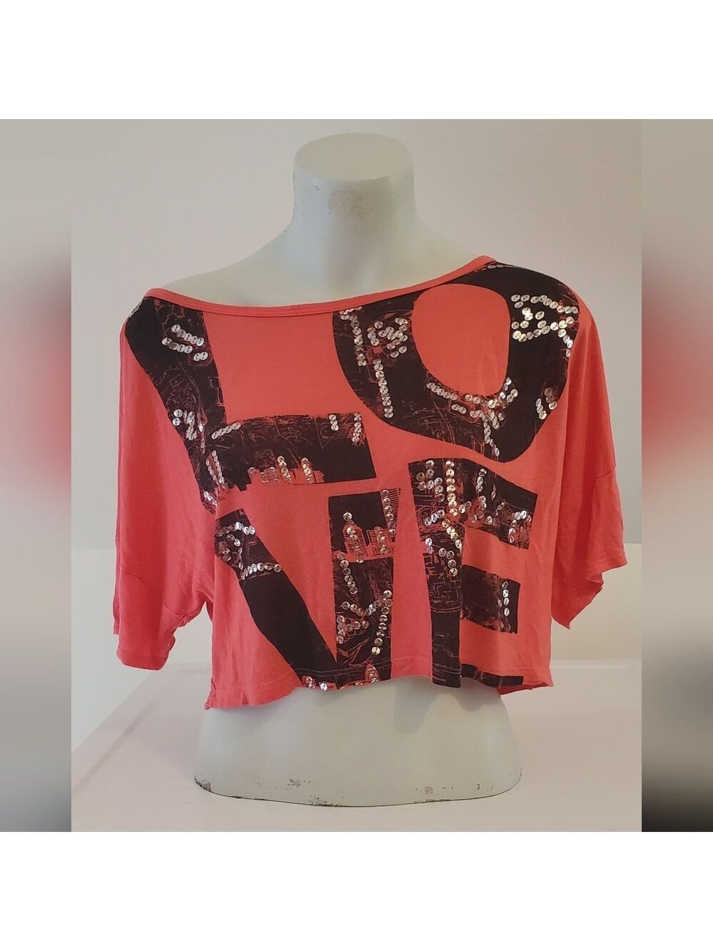 Y2K Off Shoulder Cropped Shirt